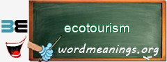 WordMeaning blackboard for ecotourism